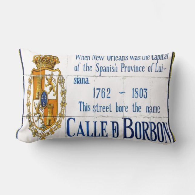 Bourbon St Tile Mural Lumbarkudde (Framsida)