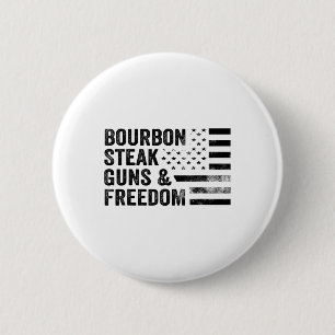 Bourbon Steak Guns and Freedom USA flagga Whiskey Knapp