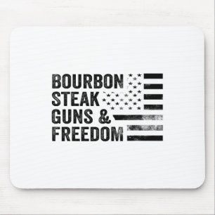 Bourbon Steak Guns and Freedom USA flagga Whiskey Musmatta