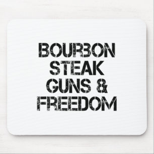 Bourbon Steak Guns and Freedom USA flagga Whiskey Musmatta