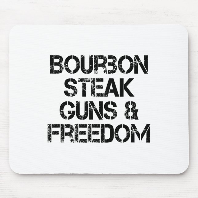 Bourbon Steak Guns and Freedom USA flagga Whiskey  Musmatta (Framsidan)