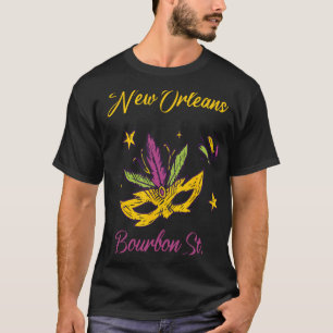 Bourbon Street Franska kvarteren New Orleans Mardi T Shirt