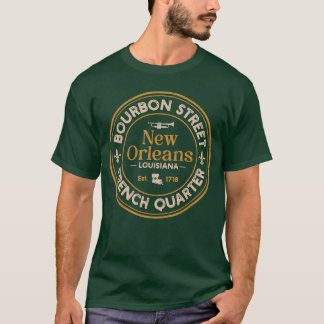 Bourbon Street Franska kvarteret Est 1718 New Orle T Shirt