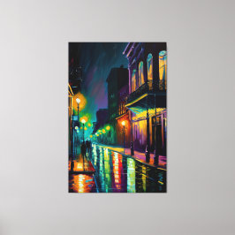 Bourbon Street, New Orleans, Fransk Quarter Canvastryck