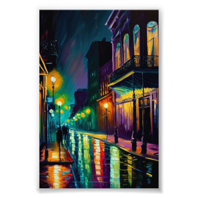 Bourbon Street, New Orleans, Fransk Quarter Fototryck (Framsidan)