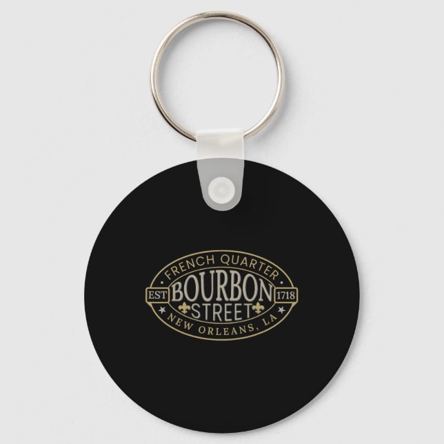 Bourbon Street New Orleans French Quarter Louisian Nyckelring (Framsida)