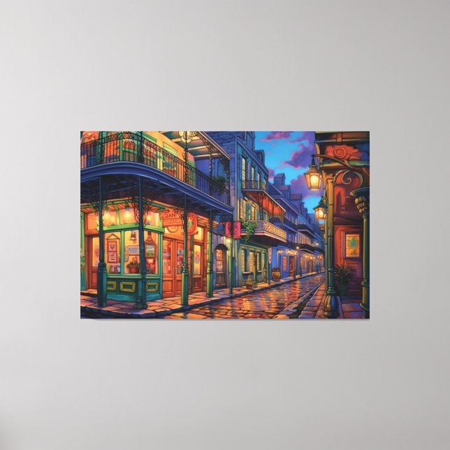 Bourbon Street, New Orleans, Louisiana, Art Canvastryck (Framsida)