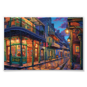 Bourbon Street, New Orleans, Louisiana, Art Fototryck