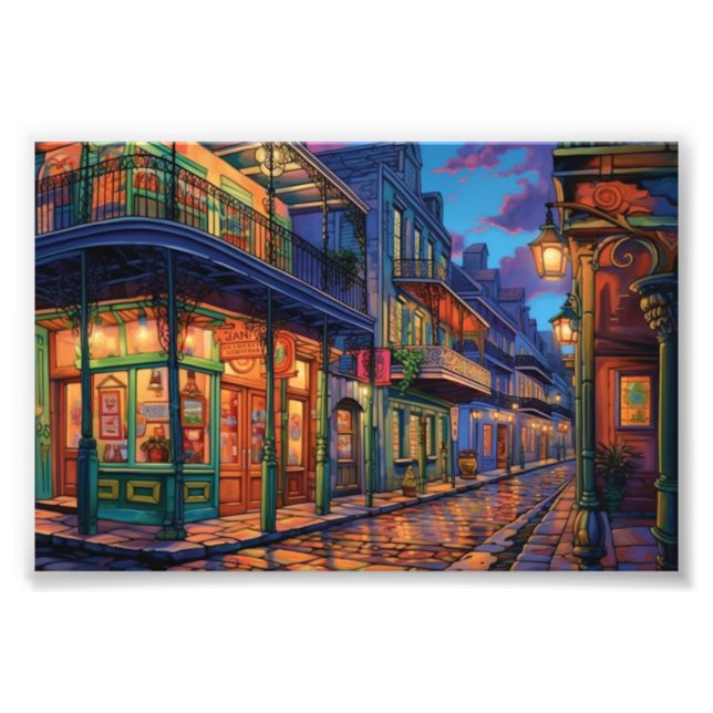 Bourbon Street, New Orleans, Louisiana, Art Fototryck (Framsidan)