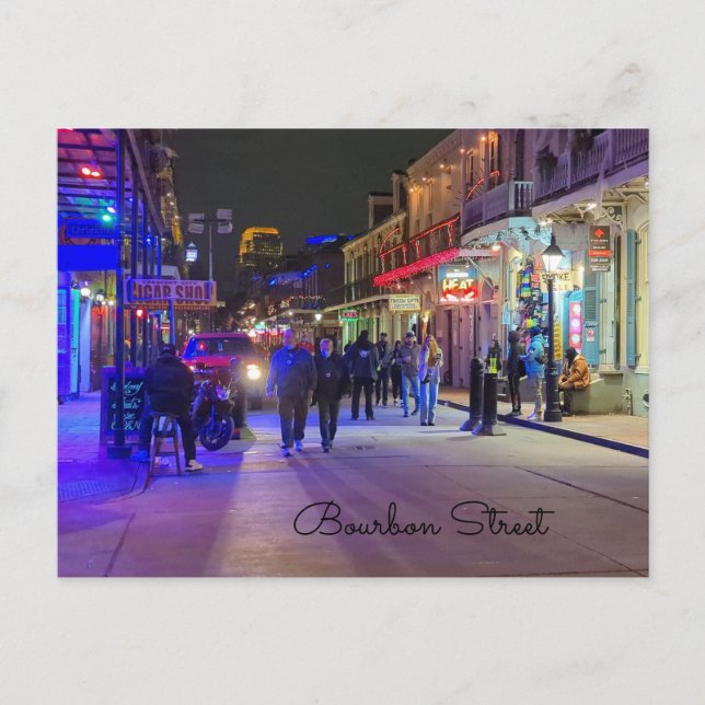 Bourbon Street Postcard Vykort (Framsida)