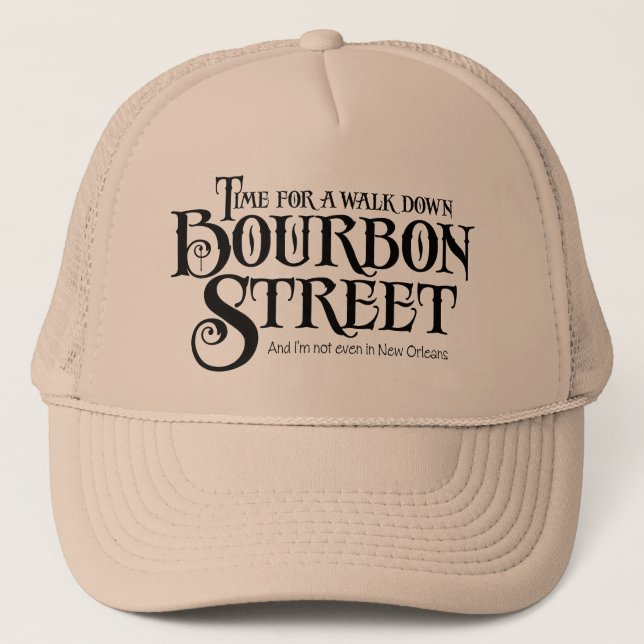 Bourbon Street - rolig whisky-drickande Keps (Framsida)