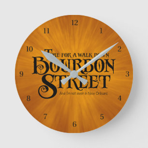 Bourbon Street - rolig whisky-drickande Rund Klocka