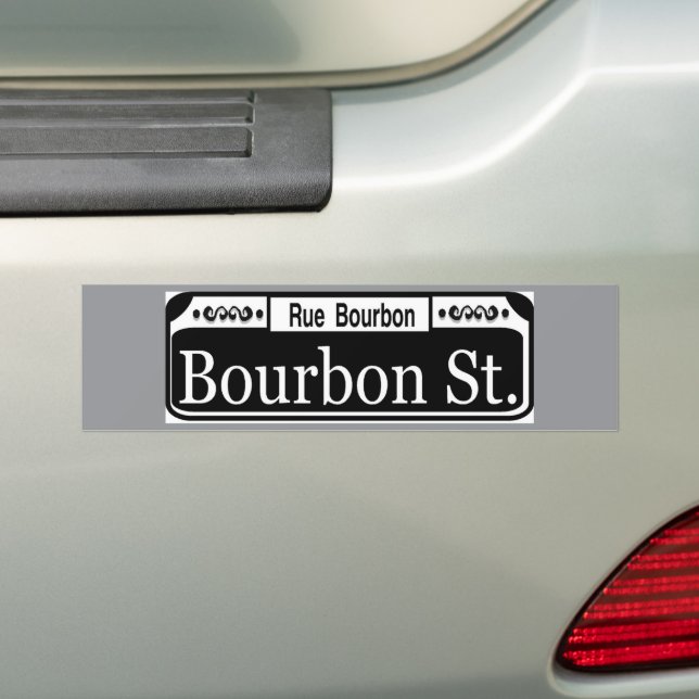 Bourbon Street Sign Bildekal (På Bil)