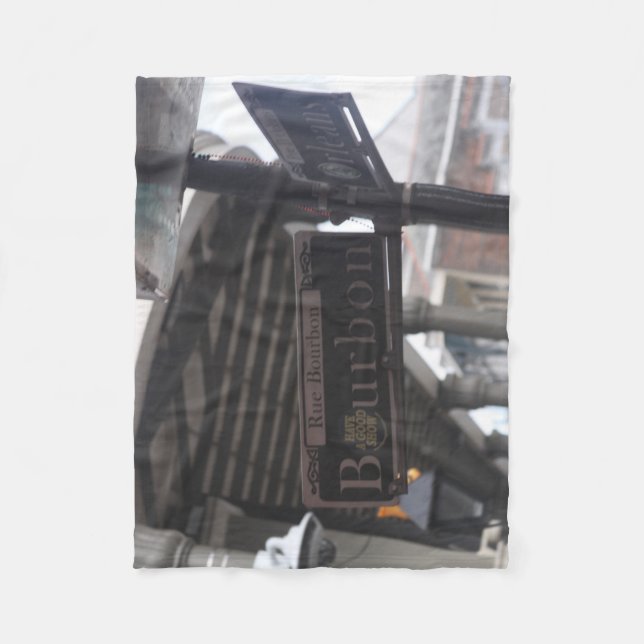 Bourbon Street Sign Fleece Blanket (Framsidan)