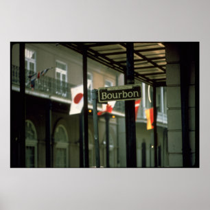Bourbon Street Sign in New Orleans Poster