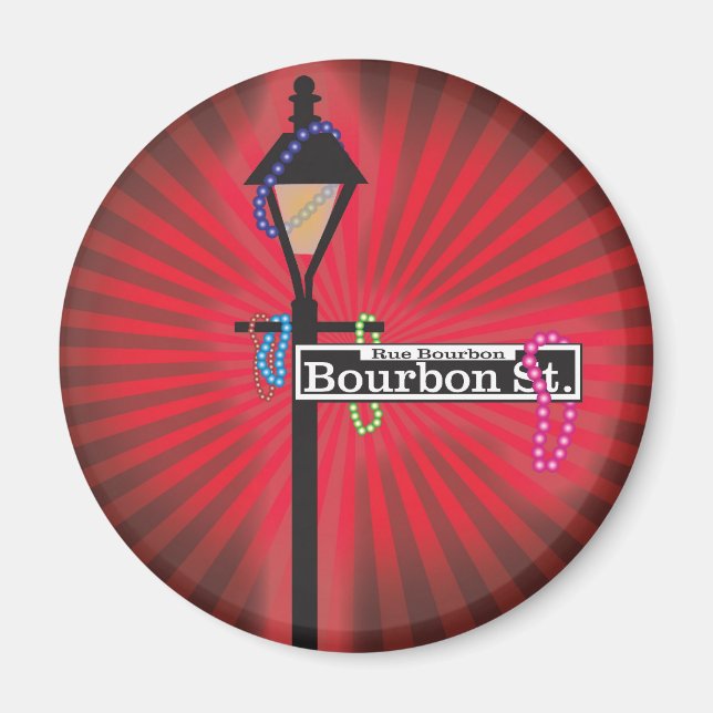 Bourbon Street Sign Magnet (Framsidan)