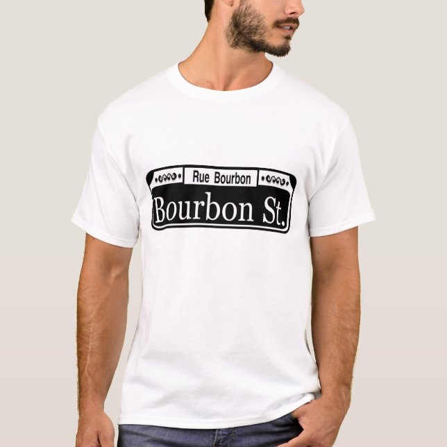 Bourbon Street Sign Shirt T-shirt (Framsida)