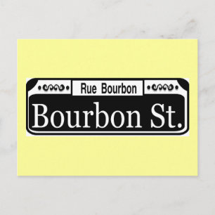 Bourbon Street Sign Vykort