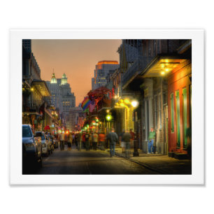 Bourbon Street Sunset Print Fototryck