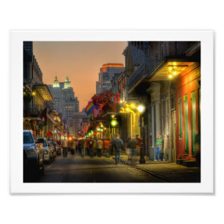 Bourbon Street Sunset Print Fototryck
