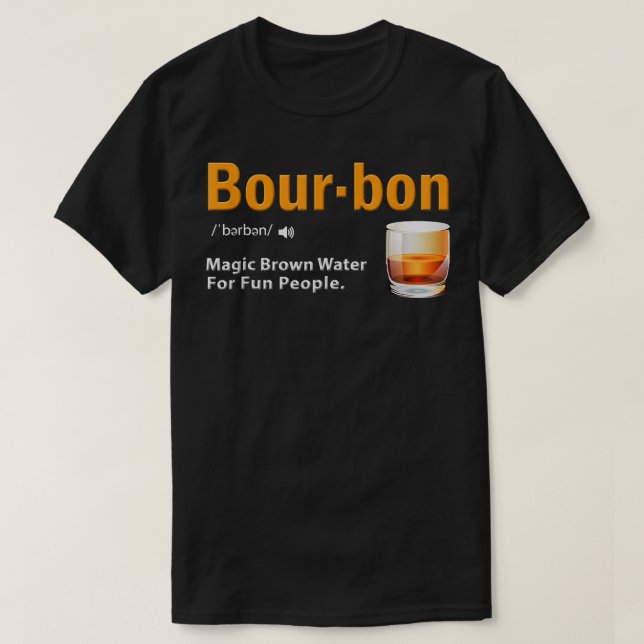 Bourbon Whiskey Älskare Bourbon Definition T Shirt (Design framsida)