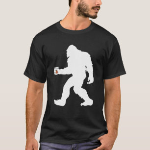 Bourbon Whiskey Drinking Bigfoot Sasquatch T Shirt