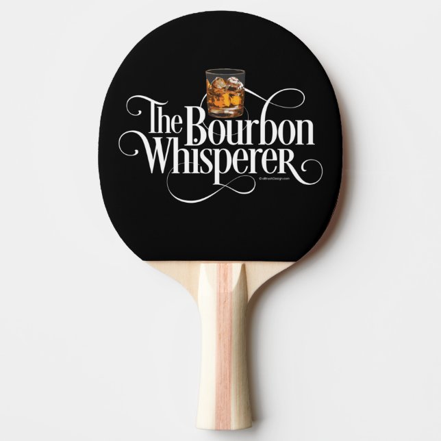 Bourbon Whisperer Ping Pong Paddle Pingisracket (Framsidan)