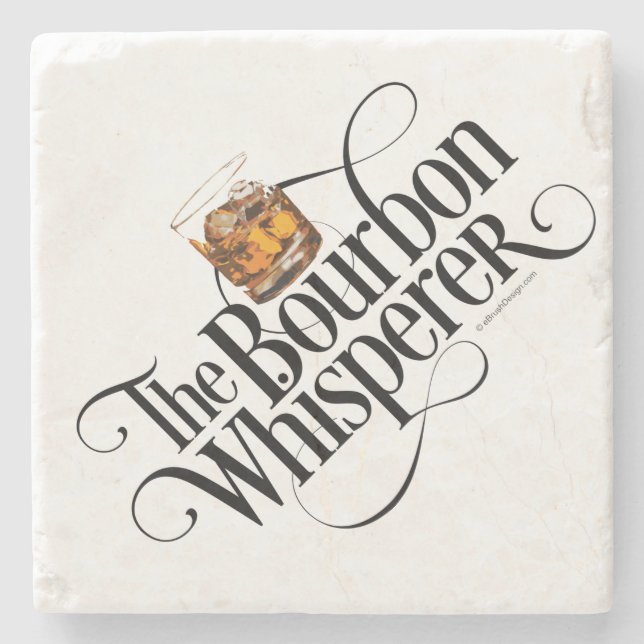 Bourbon Whisperer Stone Underlägg (Framsidan)