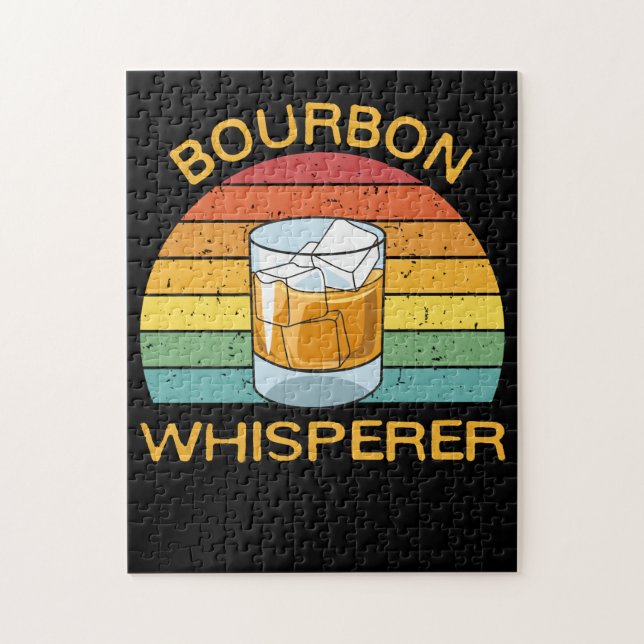 Bourbon Whisperer Whiskey Bourbon Drinking Gift Pussel (Vertikal)