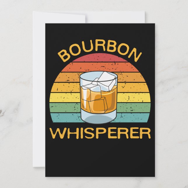 Bourbon Whisperer Whiskey Bourbon Drinking Gift Tack Kort (Framsida)