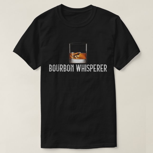 Bourbon Whisperer Whiskey Lover Design T Shirt (Design framsida)