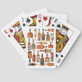Bourbonflaska Vattenfärg Kortlek
