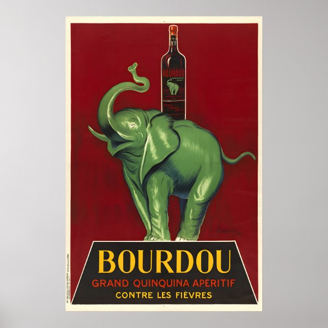 Bourdou Vintage Aperitif Poster (Framsidan)