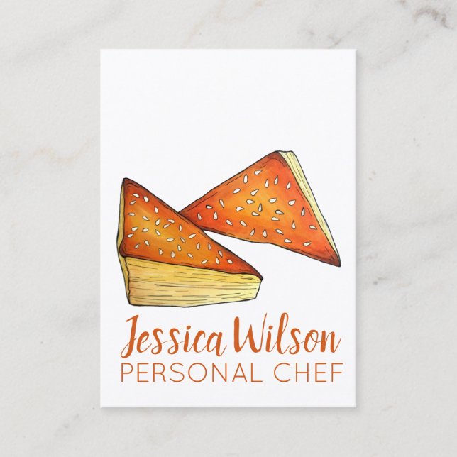 Bourekas Savory Pastry Israels Food Jewish Cuisine Visitkort (Framsida)