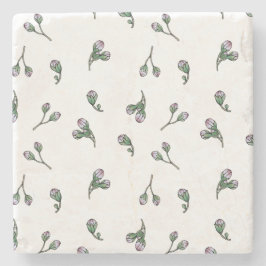 Bourgeon de Fleur - Rose et vert - Motif floral Stenunderlägg