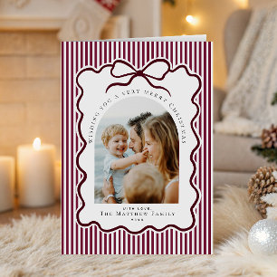 Bourgogne Coquette Familjefoto jul Helgkort