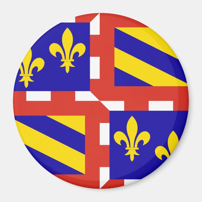 Bourgogne flagga Magnet (Framsidan)