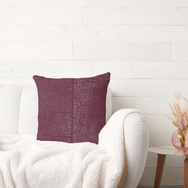 Bourgogne Vintage kalligrafi Kudde (Soffa)