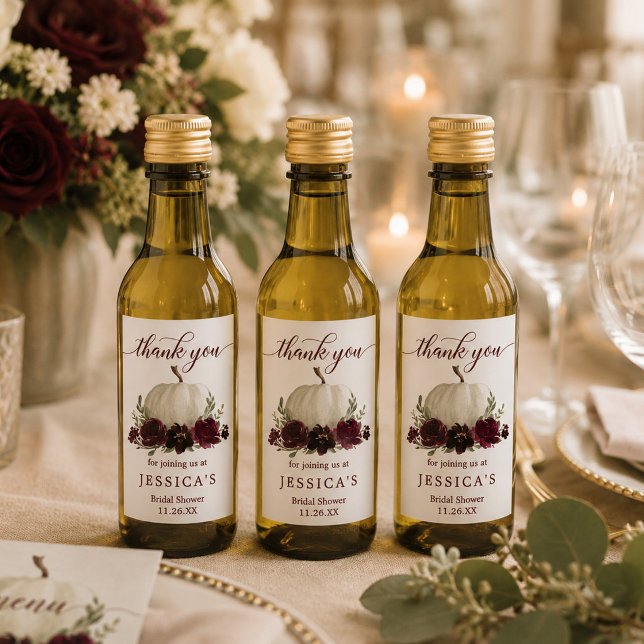 Bourgognepumpa Höst Mini-vinflasketikett Vinetikett (Skapare uppladdad)