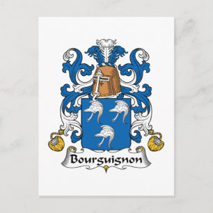 Bourguignon Family Crest Vykort