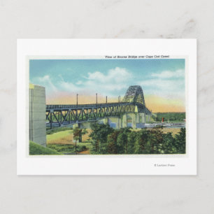 Bourne Bridge över Cape Canal View Vykort