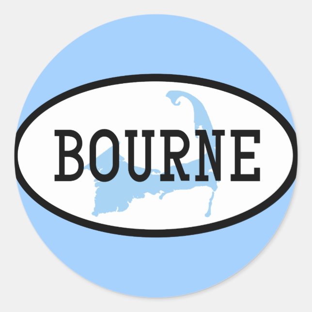 Bourne, MA Klistermärke (Framsida)