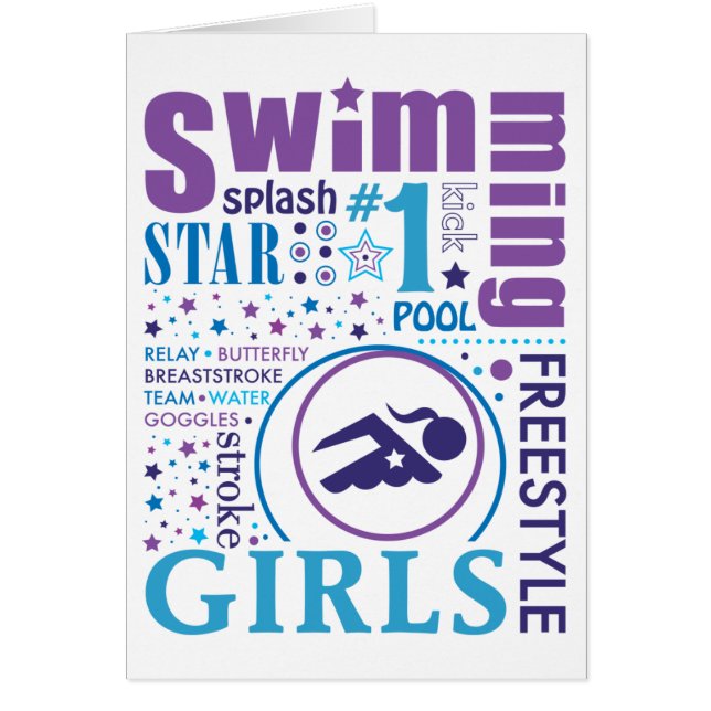 Bourne simning hälsningskort (Framsidan)