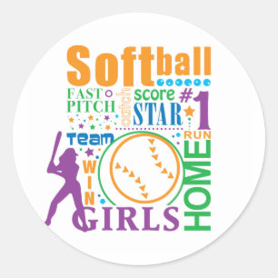 Bourne softball runt klistermärke