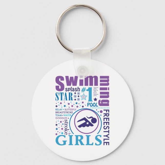 Bourne Swimming Nyckelring (Framsida)