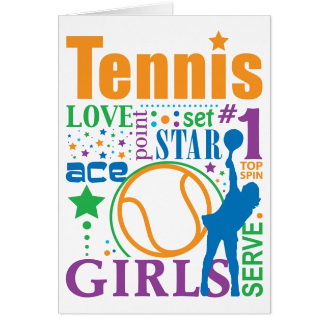 Bourne tennis hälsningskort (Framsidan)