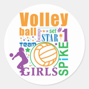 Bourne Volleyball Runt Klistermärke