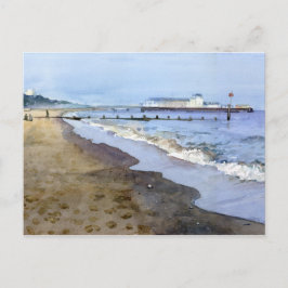 Bournemouth Beach water helgdag vycard Vykort