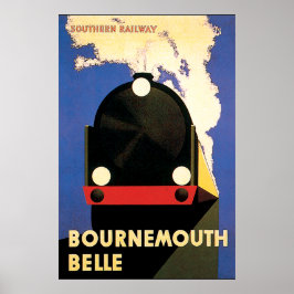 Bournemouth Belle Art Deco Poster