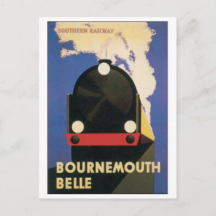 Bournemouth Belle Southern Railway Travel Poster Vykort